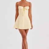 Lemon Lace Mini Dress