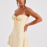Lemon Lace Mini Dress