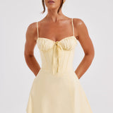 Lemon Lace Mini Dress