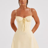 Lemon Lace Mini Dress
