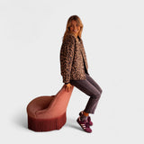 Rózsaszín | Modern Leopárdmintás Kabát