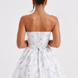 Maeve Mini Dress - Blue Pattern