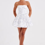Maeve Mini Dress - Blue Pattern