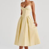 Mariella Midi Dress - Lemon