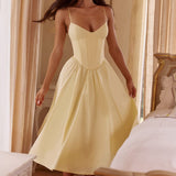 Mariella Midi Dress - Lemon