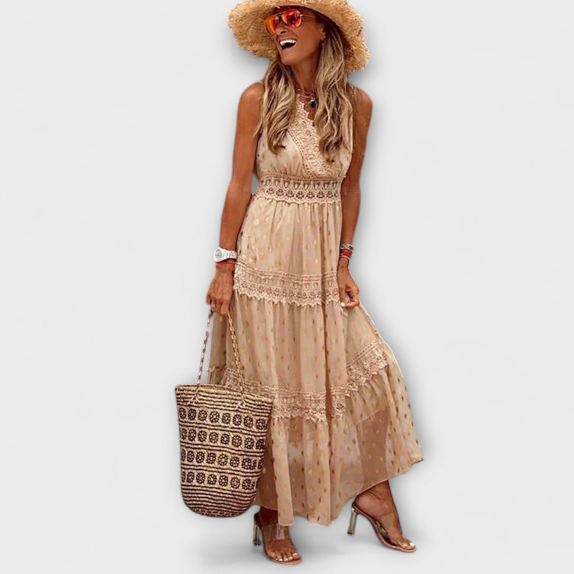 Lola | Bohemian Lace Maxi Dress
