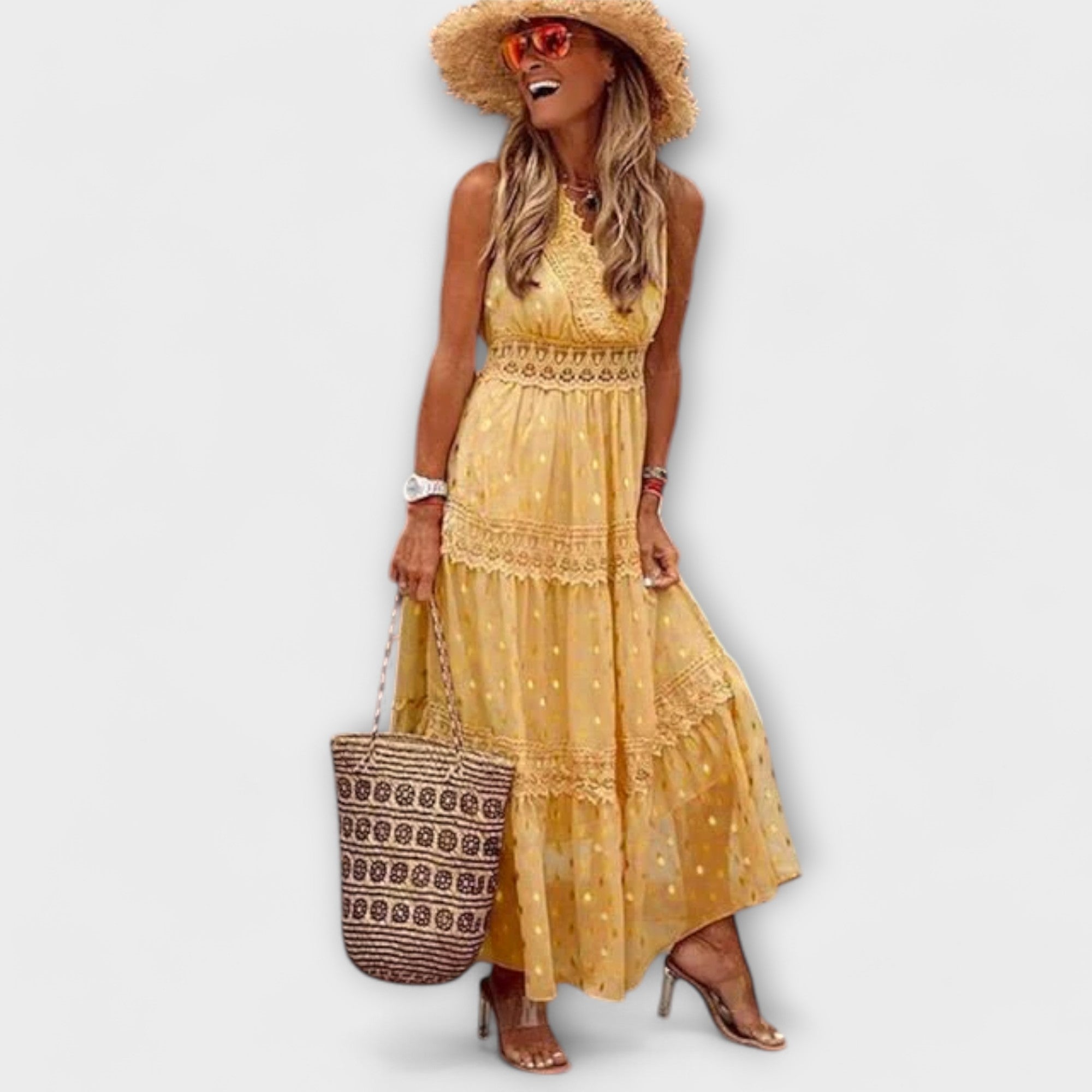 Lola | Bohemian Lace Maxi Dress