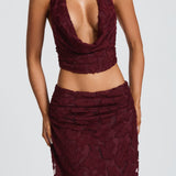 Myra Top - Cherry Patent