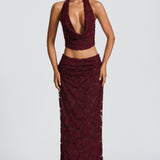 Myra Top - Cherry Patent