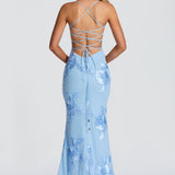 Nefertiti Maxi Dress - Ice Blue