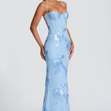 Nefertiti Maxi Dress - Ice Blue