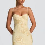 Nefertiti Mini Dress - Lemon