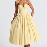 Prim Midi Dress - Lemon