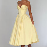 Prim Midi Dress - Lemon