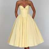 Prim Midi Dress - Lemon