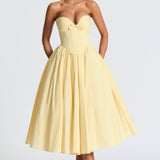 Prim Midi Dress - Lemon