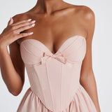 Prim Midi Dress - Soft Peach Color