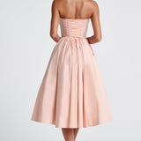 Prim Midi Dress - Soft Peach Color