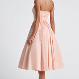 Prim Midi Dress - Soft Peach Color