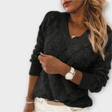 Riina | Noemier V-Neck Sweater with Cutout Detail