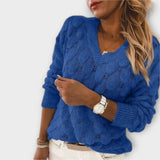 Riina | Noemier V-Neck Sweater with Cutout Detail
