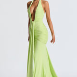 Lime Rosetta Maxi Dress