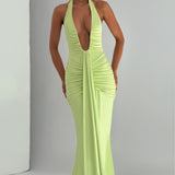 Lime Rosetta Maxi Dress