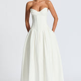 Salma Midi Dress - Ivory