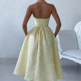 Saoirse Midi Dress - Lemon