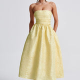 Saoirse Midi Dress - Lemon