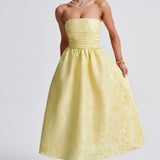 Saoirse Midi Dress - Lemon