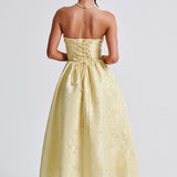 Saoirse Midi Dress - Lemon