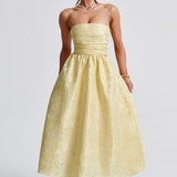 Saoirse Midi Dress - Lemon
