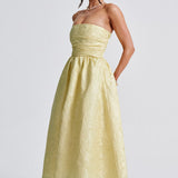 Saoirse Midi Dress - Lemon