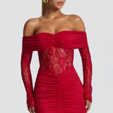 Sauline Mini Dress - Red