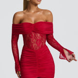 Sauline Mini Dress - Red