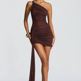 Shazia Mini Ruha - Plum Brown