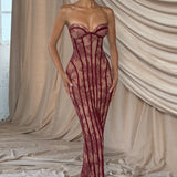 Burgundy Sian Maxi Dress