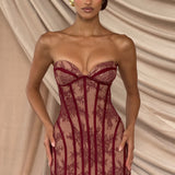 Burgundy Sian Maxi Dress