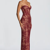 Burgundy Sian Maxi Dress
