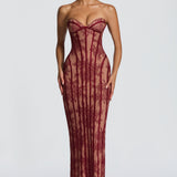 Burgundy Sian Maxi Dress