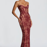 Burgundy Sian Maxi Dress