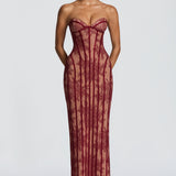 Burgundy Sian Maxi Dress