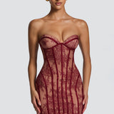 Bordó Sian Mini Dress