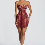 Bordó Sian Mini Dress