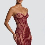 Bordó Sian Mini Dress