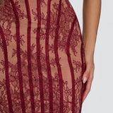 Bordó Sian Mini Dress