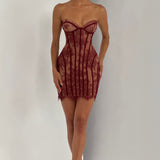 Bordó Sian Mini Dress