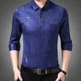 Férfi Slim Fit Vasalat Nélküli Ing