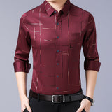 Férfi Slim Fit Vasalat Nélküli Ing